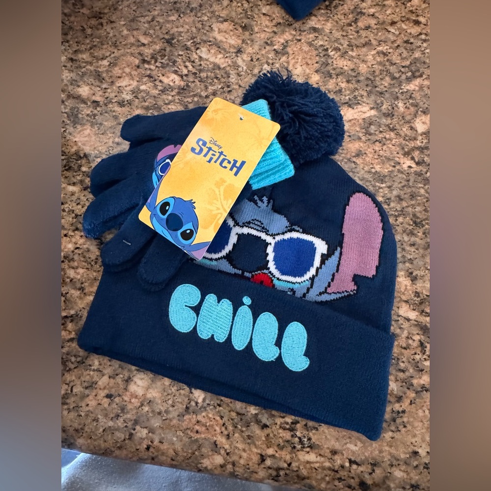 Lilo & Stitch Boys Beanie Hat and Glove Set